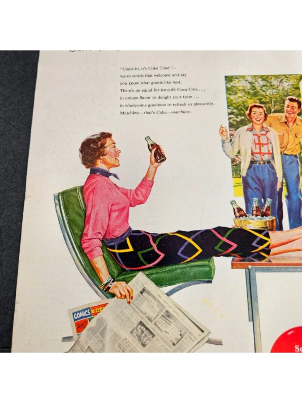 Vintage 1954 Women's Instant Collection Lot Kotex Coca-Cola Ad Luxrite Hairnet